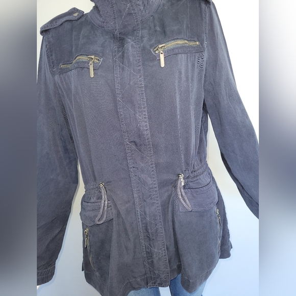 Max Jeans Utility Jacket in Navy, BNWT, Size M - Picture 3 of 9